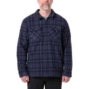 NEW Voyager Men's XL Plaid Fleece Lined Sherpa Zip Up Shirt Jacket